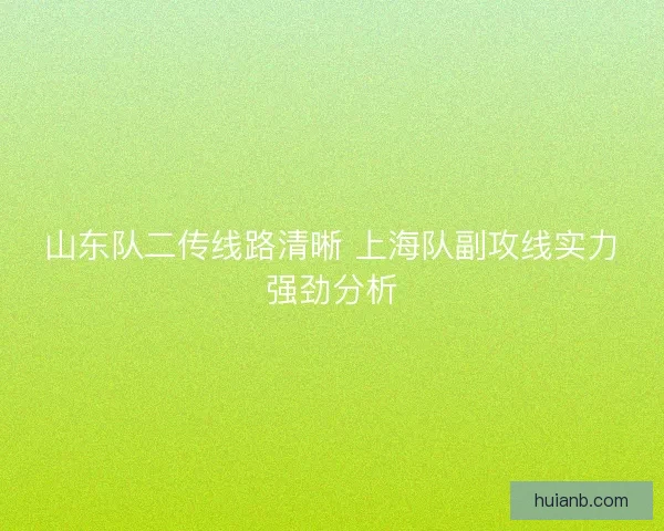 山东队二传线路清晰 上海队副攻线实力强劲分析